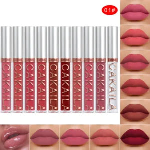 10Pcs Matte Lip Gloss Set - Waterproof Non-Stick