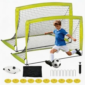 2 Pack,Kids Soccer Goals Set